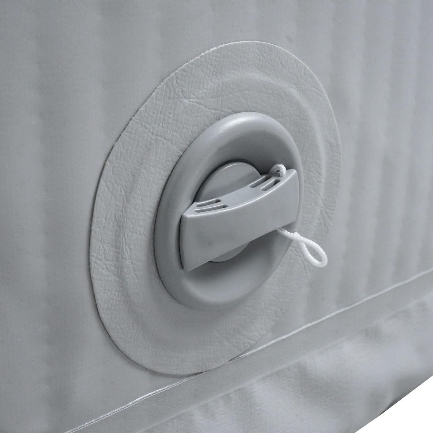 👨👩👧👦 Whirlpools für Familien & Gruppen – Mendler Whirlpool HWC-N97 4 Personen Indoor/Outdoor beheizbare aufblasbare Pumpe, PVC laminiert, rund, Durchmesser 180 cm, grau/weiß – Bild 6