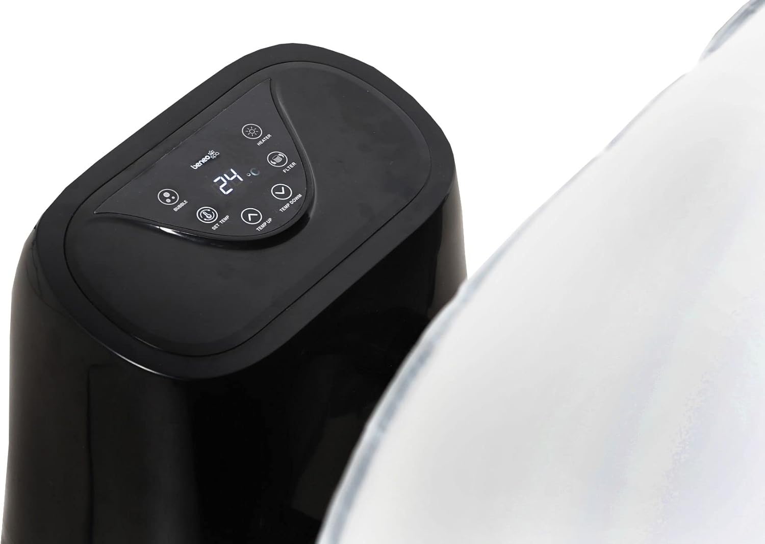 👨👩👧👦 Whirlpools für Familien & Gruppen – Spa NEUER tragbarer aufblasbarer Whirlpool für 4 Personen, Schwarz, Weiß – Bild 7