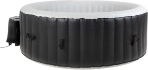 👨👩👧👦 Whirlpools für Familien & Gruppen – Spa NEUER tragbarer aufblasbarer Whirlpool für 4 Personen, Schwarz, Weiß
