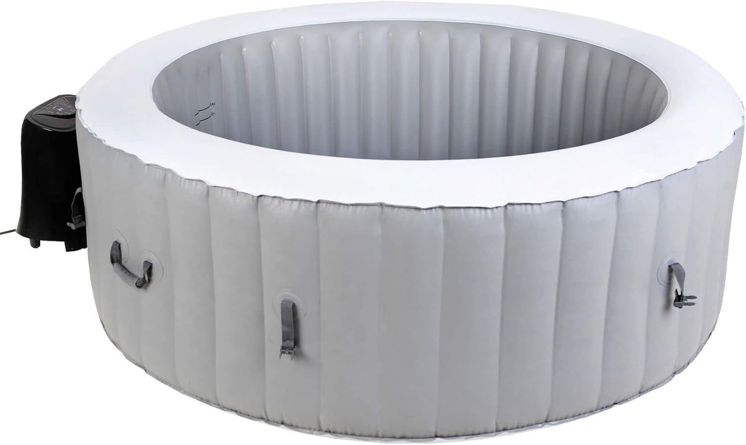 👨👩👧👦 Whirlpools für Familien & Gruppen – NEU NEU BENEOSPA_4P_Grey_Grey Tragbarer aufblasbarer Whirlpool für 4 Personen – Bild 3