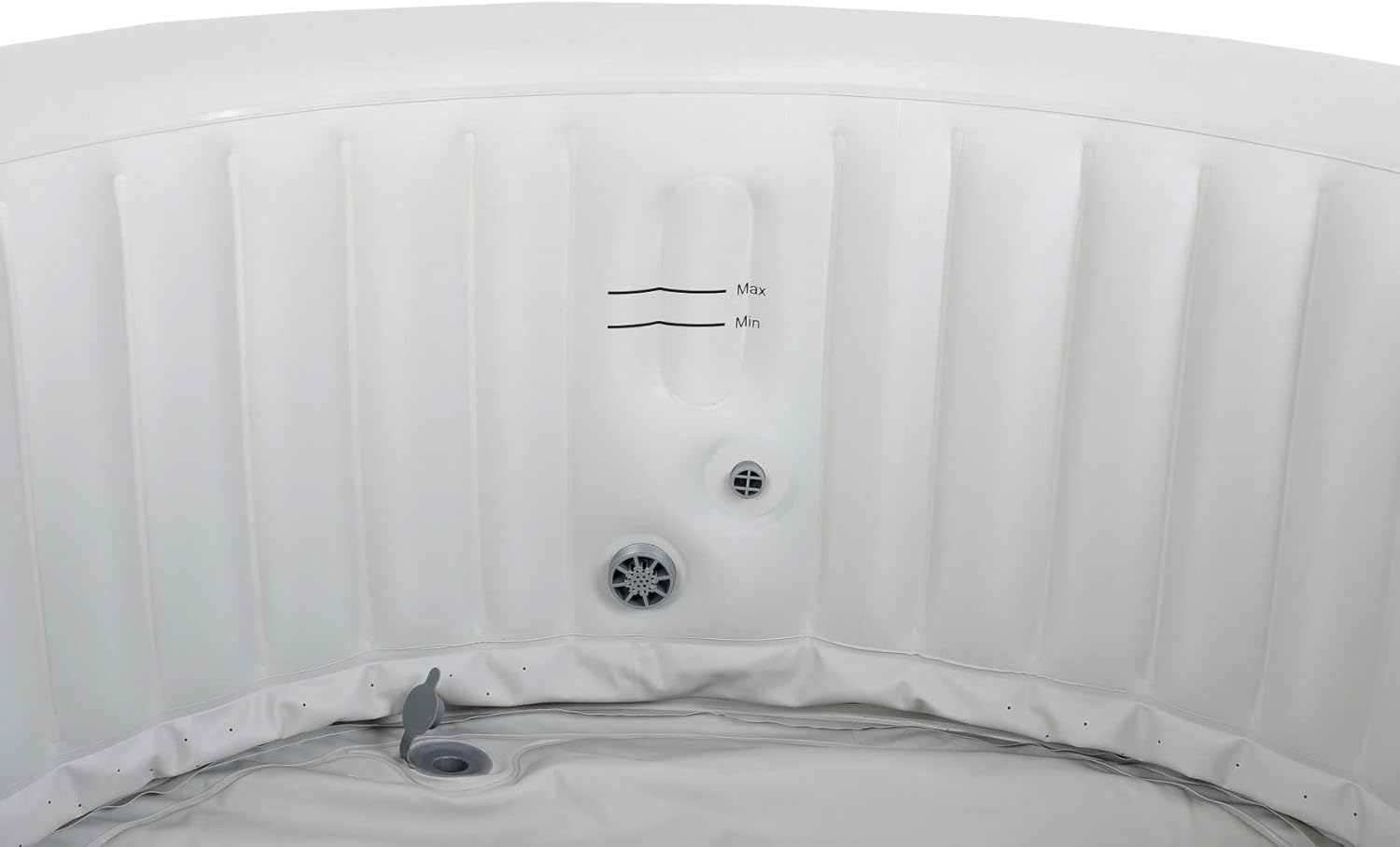 👨👩👧👦 Whirlpools für Familien & Gruppen – Spa NEUER tragbarer aufblasbarer Whirlpool für 4 Personen, Schwarz, Weiß – Bild 6