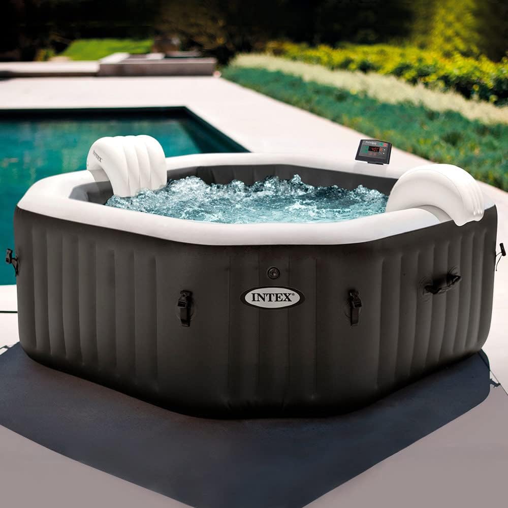 👨👩👧👦 Whirlpools für Familien & Gruppen – Intex 79IN X79IN X28IN Purespa Jet und Bubble Deluxe Set – Bild 5