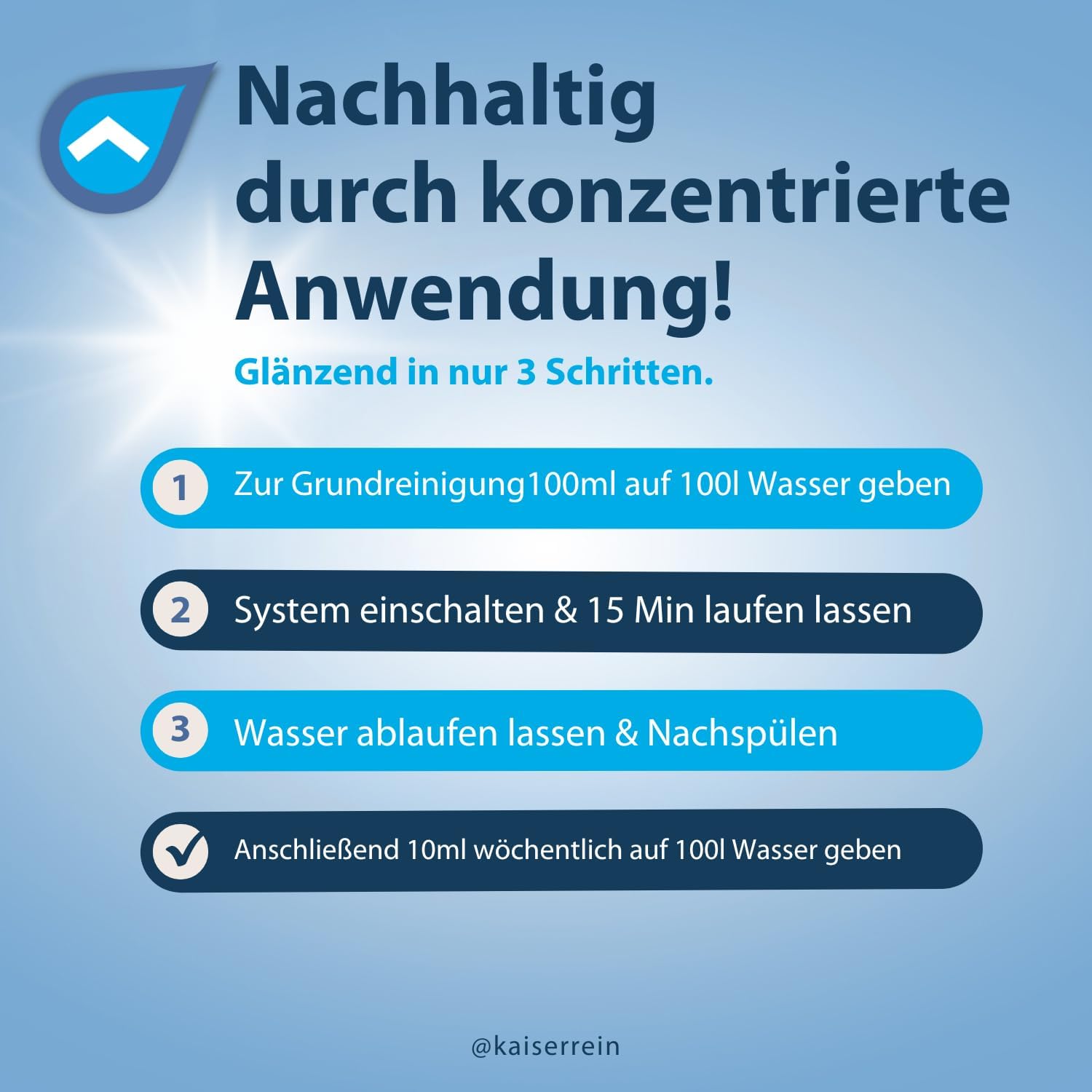 🧼 Zubehör & Pflege – KaiserRein Whirlpool Disinfectant 1 L without Chlorine - Reliable Water Care and Cleaning for Ice Baths, Hot Tubs, Pools, Whirlpool Cleaner Disinfectant, Whirlpool Cleaner, Pool Cleaner – Bild 3