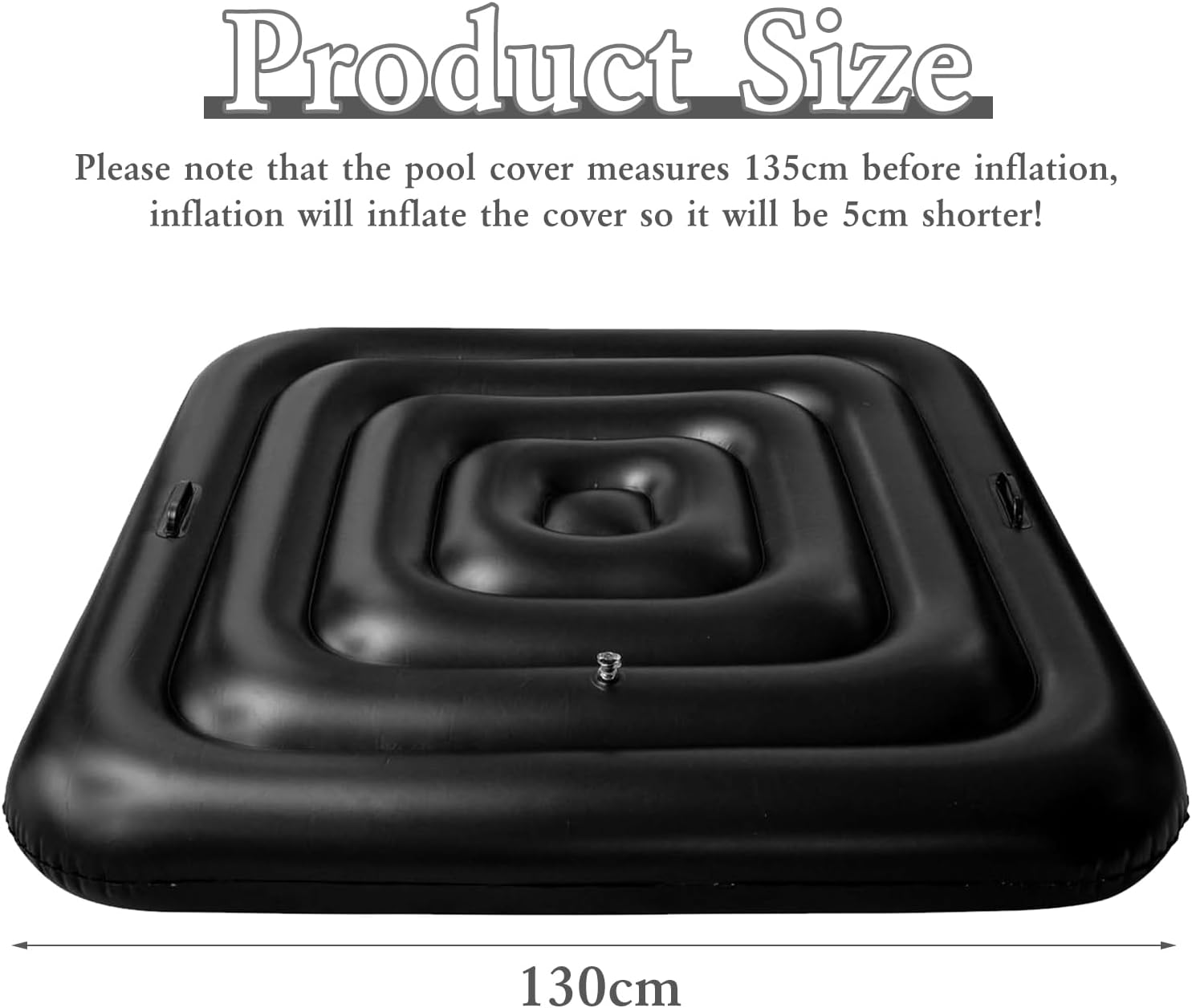 👨👩👧👦 Whirlpools für Familien & Gruppen – Mspa 130 cm aufblasbare Abdeckung, Whirlpool-Thermoabdeckung, quadratische Thermoabdeckung für Whirlpools im Freien, Winter, Festival, 4 Personen – Bild 2