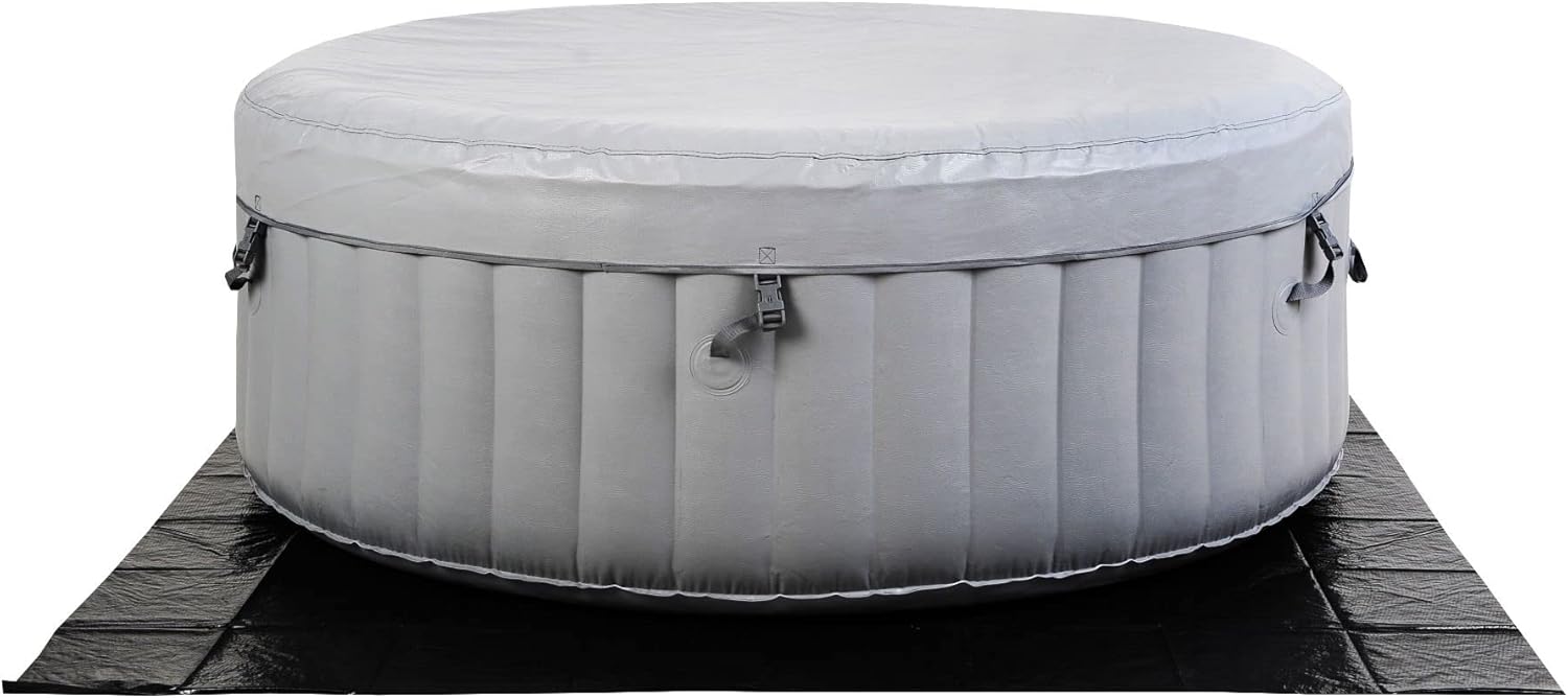 👨👩👧👦 Whirlpools für Familien & Gruppen – NEU NEU BENEOSPA_4P_Grey_Grey Tragbarer aufblasbarer Whirlpool für 4 Personen – Bild 4