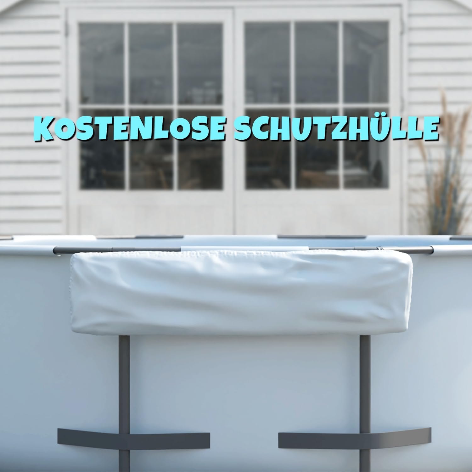 🧊 Whirlpools für Balkon & Terrasse – 3-in-1-Poolbar, Billardtisch mit Eiskübel, Getränkehalter, Ablageschale für oberirdische Pools, wetterfeste Swim-Up-Bar, stabile Tischplatte, Poolzubehör, Grau – Bild 7