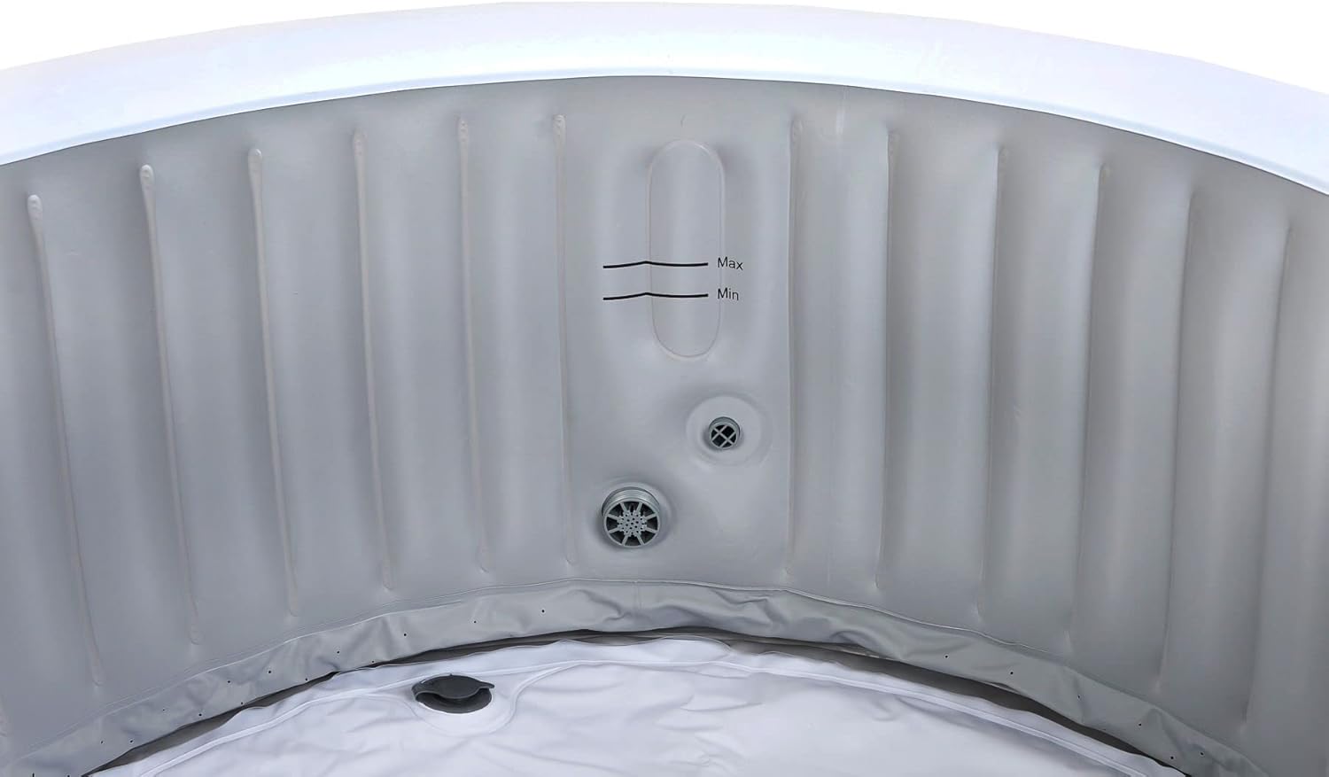 👨👩👧👦 Whirlpools für Familien & Gruppen – NEU NEU BENEOSPA_4P_Grey_Grey Tragbarer aufblasbarer Whirlpool für 4 Personen – Bild 6