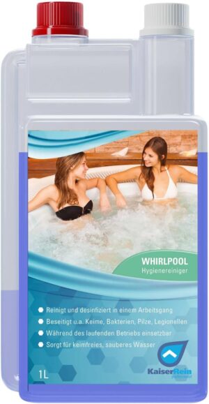 🧼 Zubehör & Pflege – KaiserRein Whirlpool Disinfectant 1 L without Chlorine - Reliable Water Care and Cleaning for Ice Baths, Hot Tubs, Pools, Whirlpool Cleaner Disinfectant, Whirlpool Cleaner, Pool Cleaner