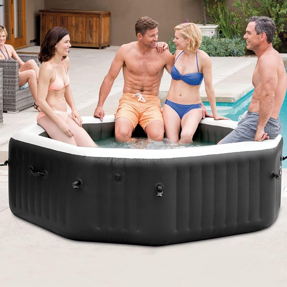 👨👩👧👦 Whirlpools für Familien & Gruppen – Intex 79IN X79IN X28IN Purespa Jet und Bubble Deluxe Set – Bild 6