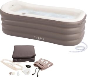 🧊 Whirlpools für Balkon & Terrasse – Tubble® aufblasbare Badewanne für Erwachsene – verbesserte Version, Größe 255 Liter, viel stärkerer Reißverschluss