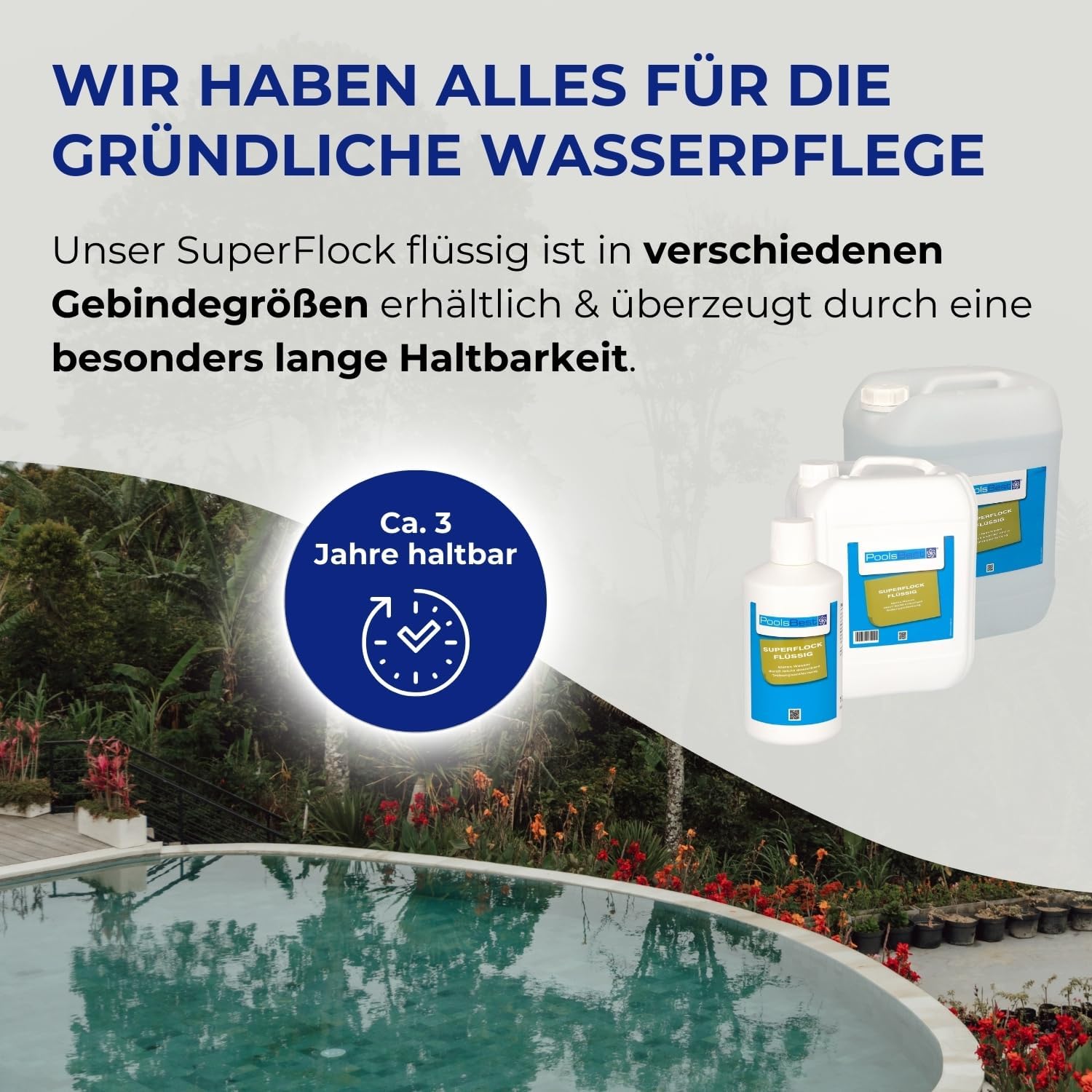 🧼 Zubehör & Pflege – PoolsBest® Superflock Liquid, 1 L – Bild 8