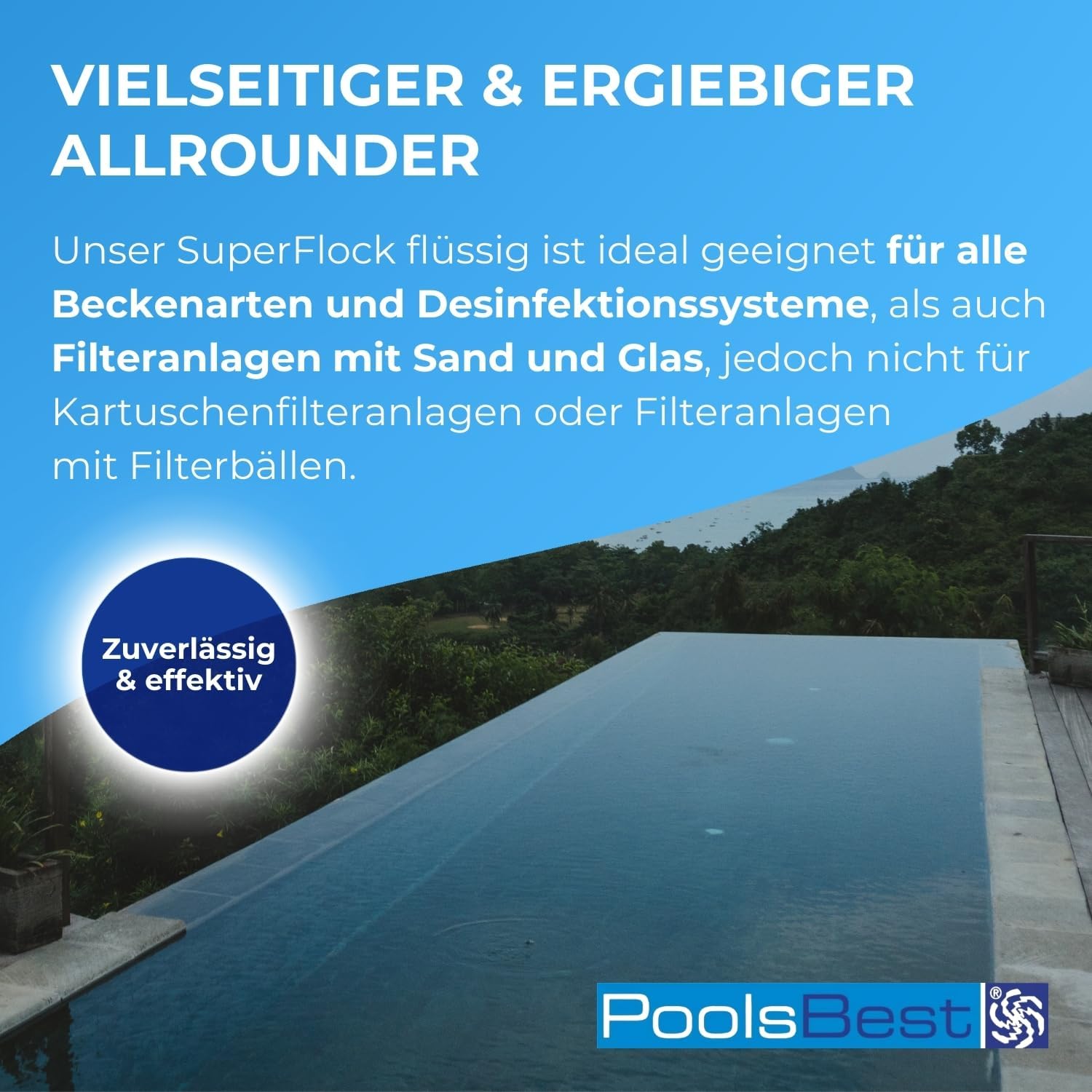 🧼 Zubehör & Pflege – PoolsBest® Superflock Liquid, 1 L – Bild 6