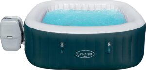 👨👩👧👦 Whirlpools für Familien & Gruppen – Bestway® LAY-Z-SPA® Ibiza AirJet™ Square Hot Tub, 180 x 180 x 66 cm