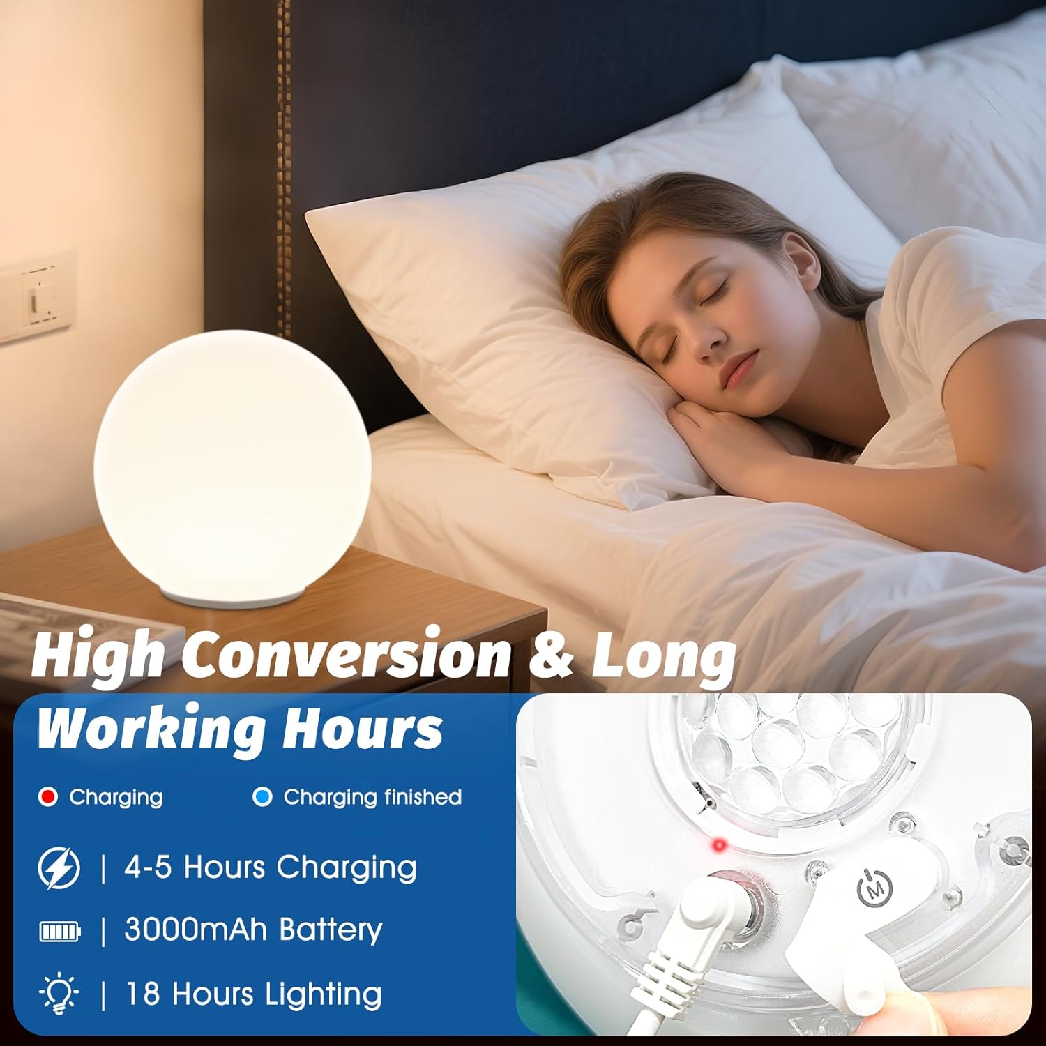 🎯 Whirlpool Gadgets – Floating Pool Lighting with Underwater Light Show, Multicoloured Pool Lighting Battery, Lights Ball LED Pool Lights, Waterproof Whirlpool Lighting, Bath Light for Spa – Bild 6
