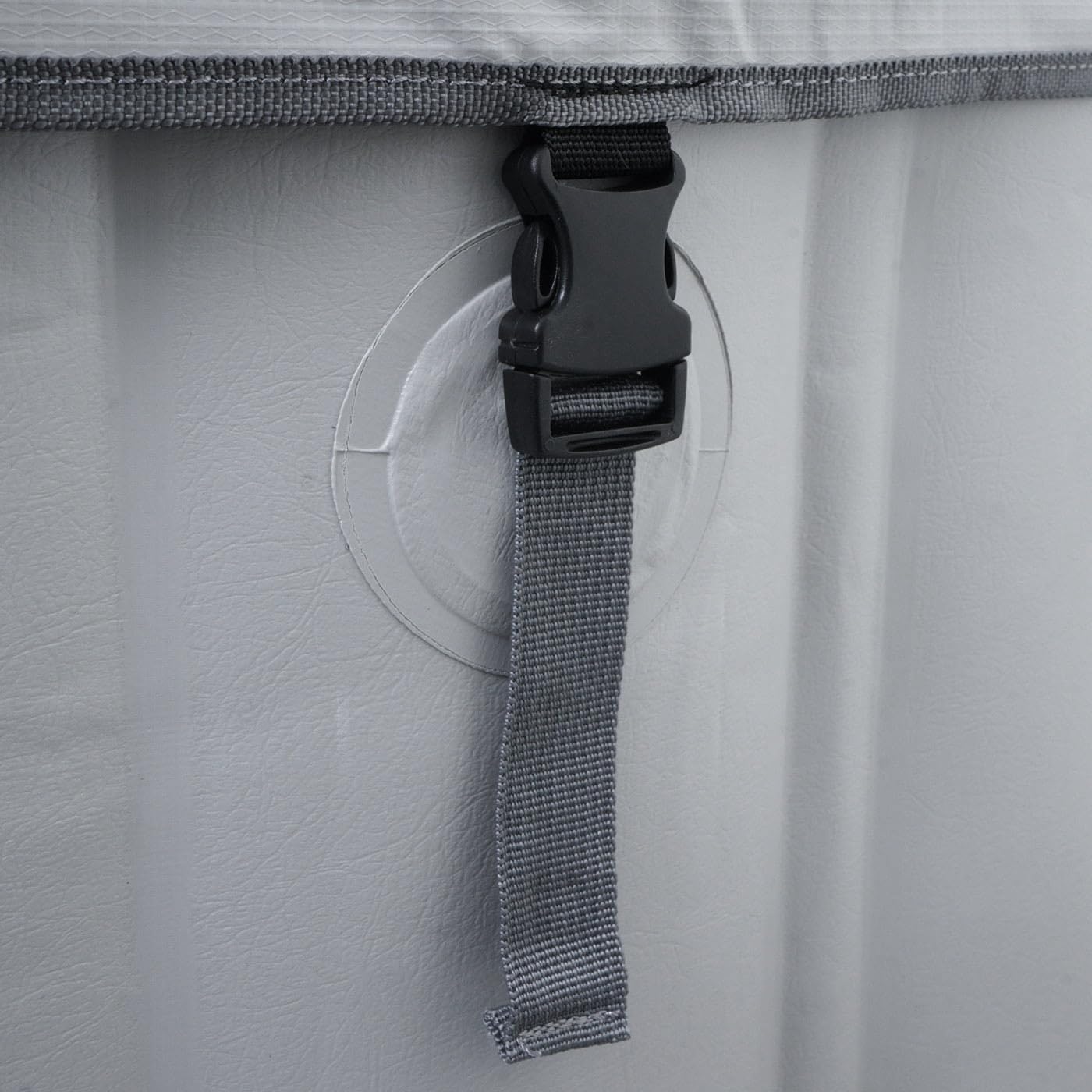 👨👩👧👦 Whirlpools für Familien & Gruppen – Mendler Whirlpool HWC-N97 Ersatzpool für 4 Personen, Indoor/Outdoor aufblasbar, PVC laminiert, rund, Durchmesser 180 cm, grau/weiß – Bild 6