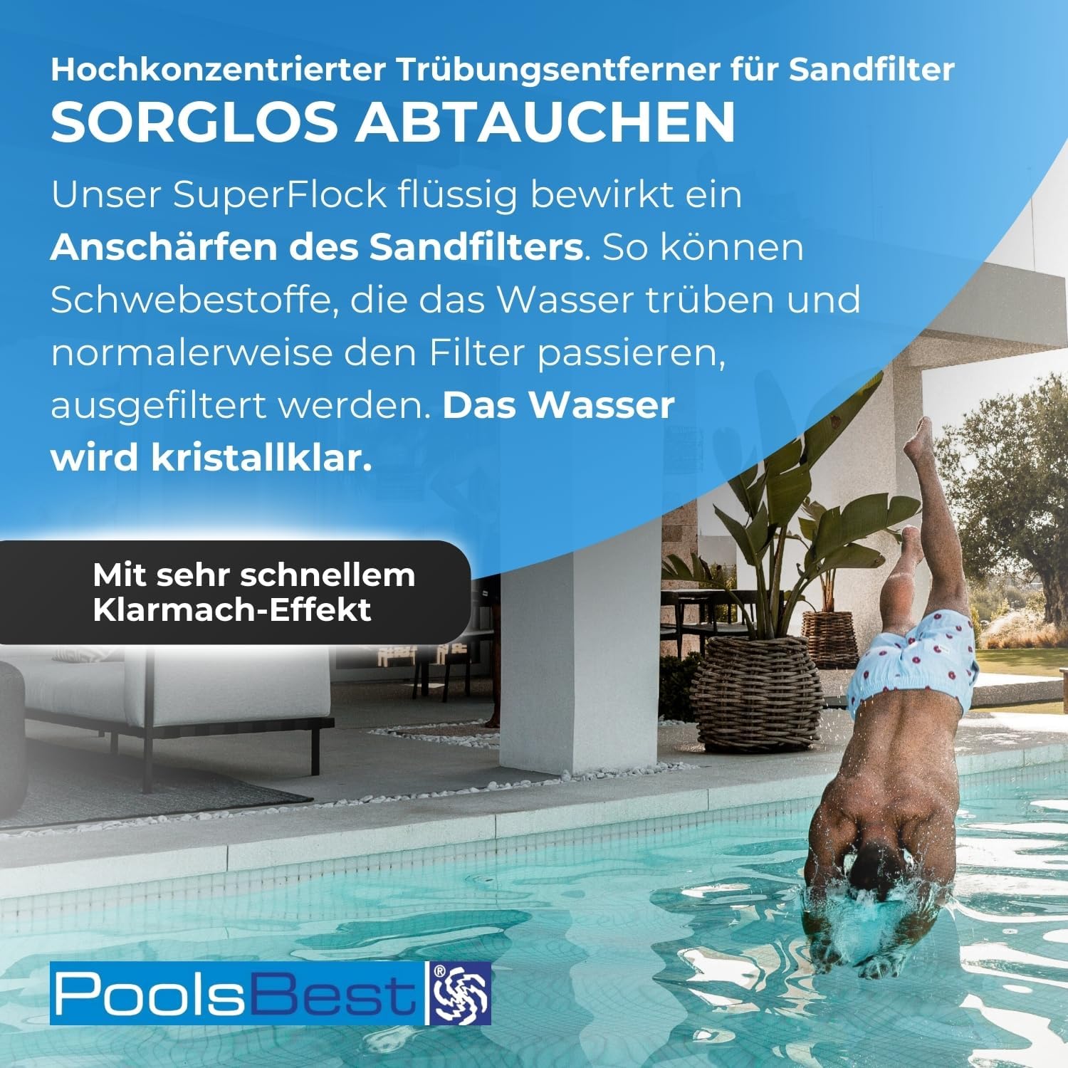 🧼 Zubehör & Pflege – PoolsBest® Superflock Liquid, 1 L – Bild 2