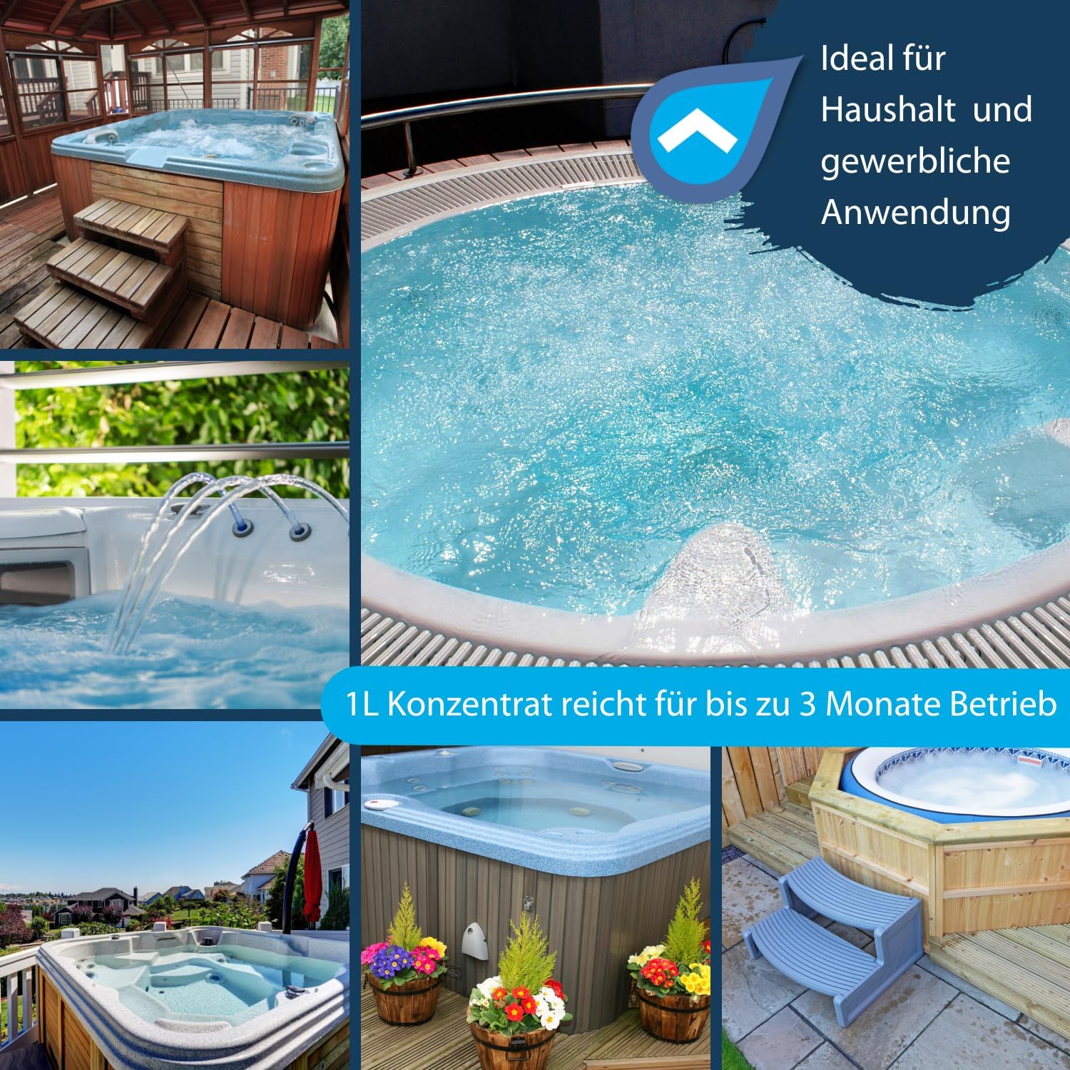 🧼 Zubehör & Pflege – KaiserRein Whirlpool Disinfectant 1 L without Chlorine - Reliable Water Care and Cleaning for Ice Baths, Hot Tubs, Pools, Whirlpool Cleaner Disinfectant, Whirlpool Cleaner, Pool Cleaner – Bild 5