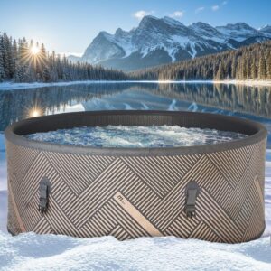 ⭐ Luxus Whirlpools – BRAST® MSpa aufblasbarer Whirlpool, 4-8 Personen, viele Modelle, rund und eckig, Durchmesser 125-224 cm, Innen-, Außenbecken, bis zu 144 Massagedüsen, inkl. Aufblasfunktionsabdeckung, Timer, Heizung, Mono