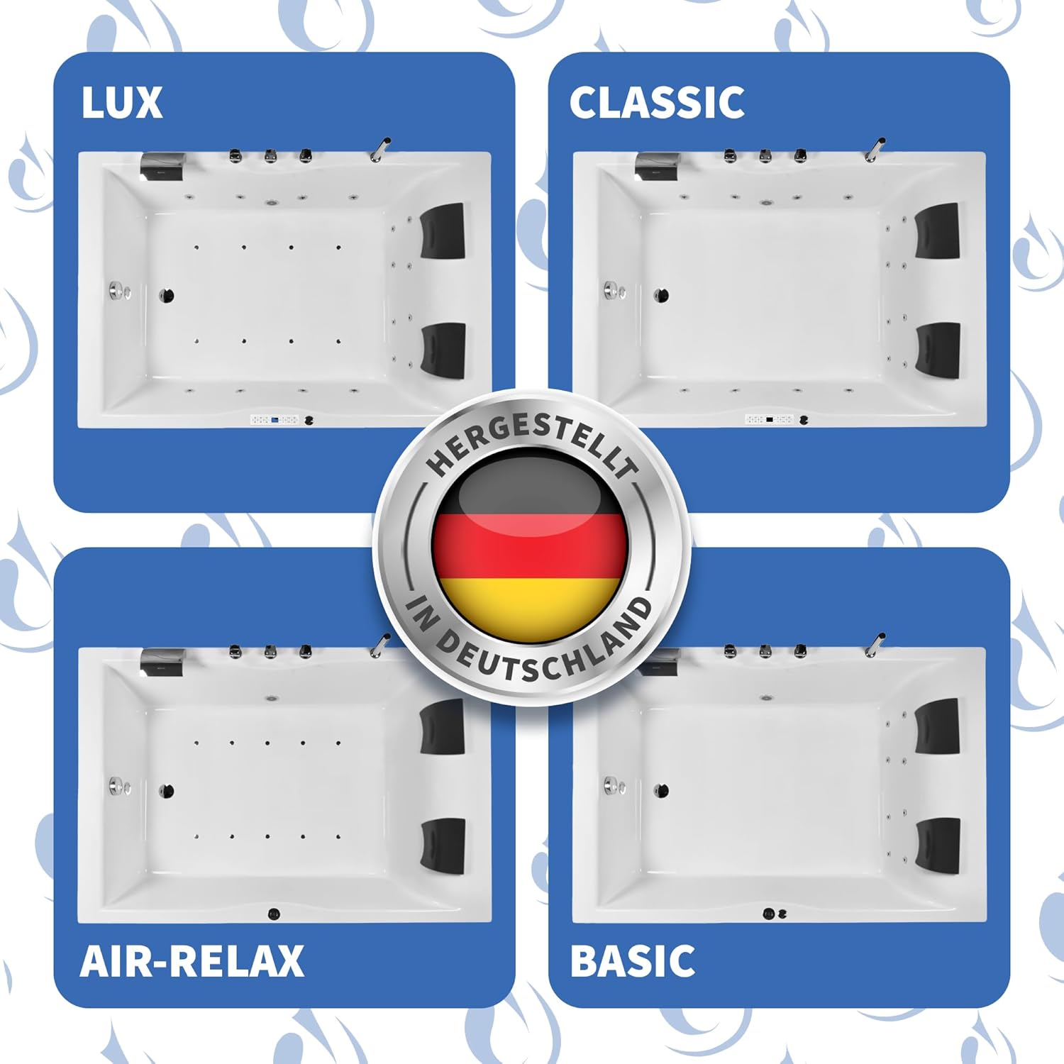 ⭐ Luxus Whirlpools – AQUADE Whirlpool-Badewanne – Badewanne 180 x 120 cm – einzigartiges Whirlpool-Erlebnis ganz nach Ihren Wünschen – wählen Sie Ihre perfekte Wanne oder Ihren Whirlpool – Ihre individuelle Wahl für Wellness zu Hause – Bild 2