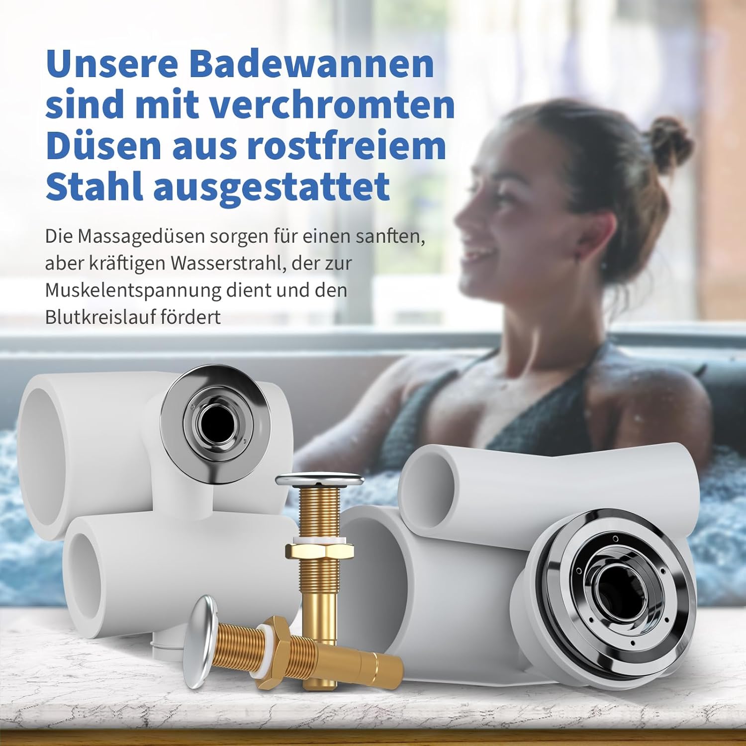 ⭐ Luxus Whirlpools – AQUADE Whirlpool-Badewanne – Badewanne 180 x 120 cm – einzigartiges Whirlpool-Erlebnis ganz nach Ihren Wünschen – wählen Sie Ihre perfekte Wanne oder Ihren Whirlpool – Ihre individuelle Wahl für Wellness zu Hause – Bild 5