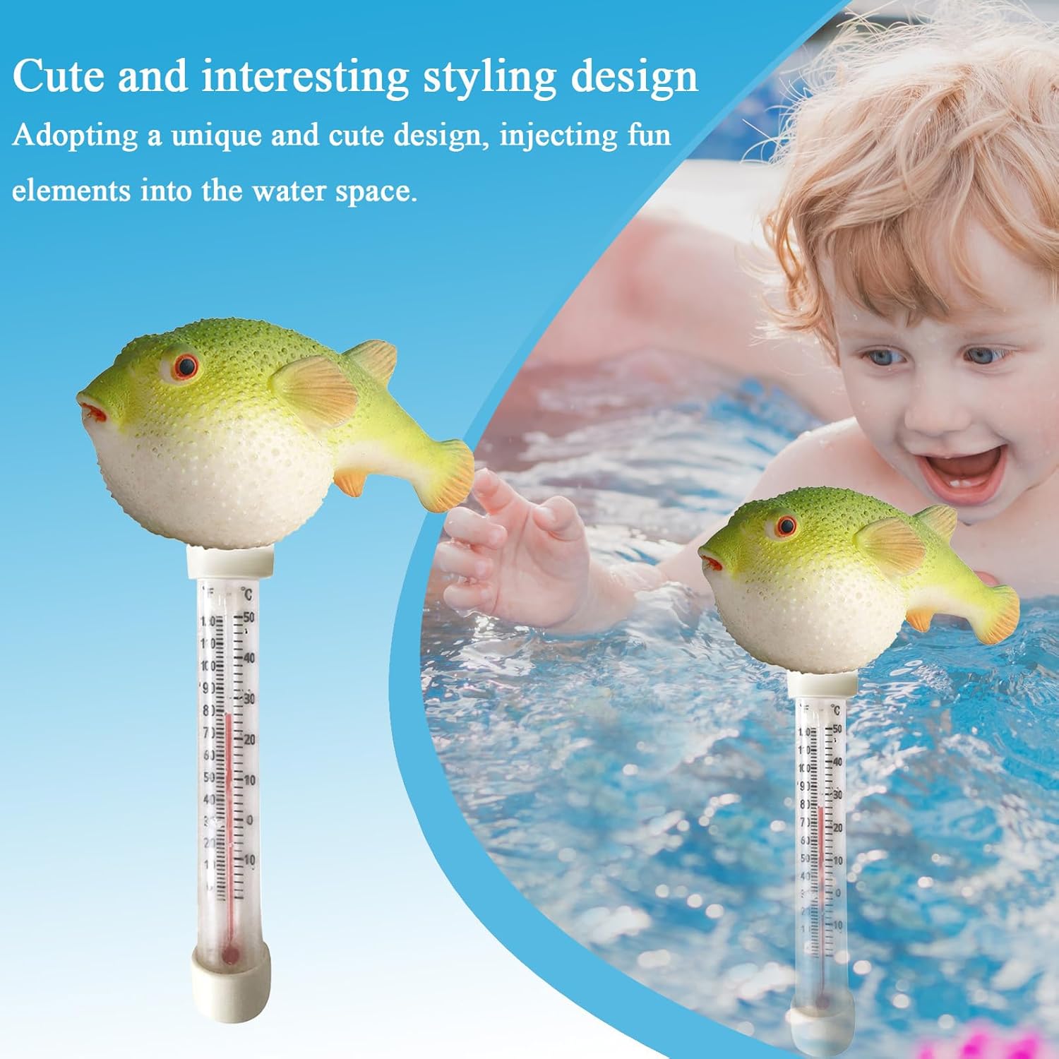 👨👩👧👦 Whirlpools für Familien & Gruppen – Wasserthermometer – Haustier-Thermometer, Whirlpool, Pool-Zubehör, großes Thermometer für Zuhause, Teich, drinnen, draußen, Spa, heiße Quelle, Baden für die Familie – Bild 2