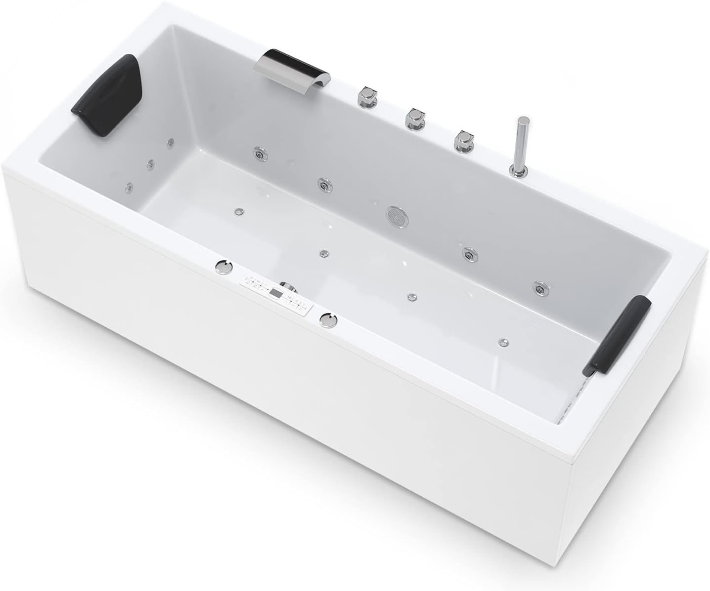 ⭐ Luxus Whirlpools – AQUADE Acryl-Whirlpool-Badewanne Wolfsburg 200 x 90 cm Komplettset – Wählen Sie Ihr perfektes Bad/Whirlpool: Basic, Classic, Air Relax, Lux