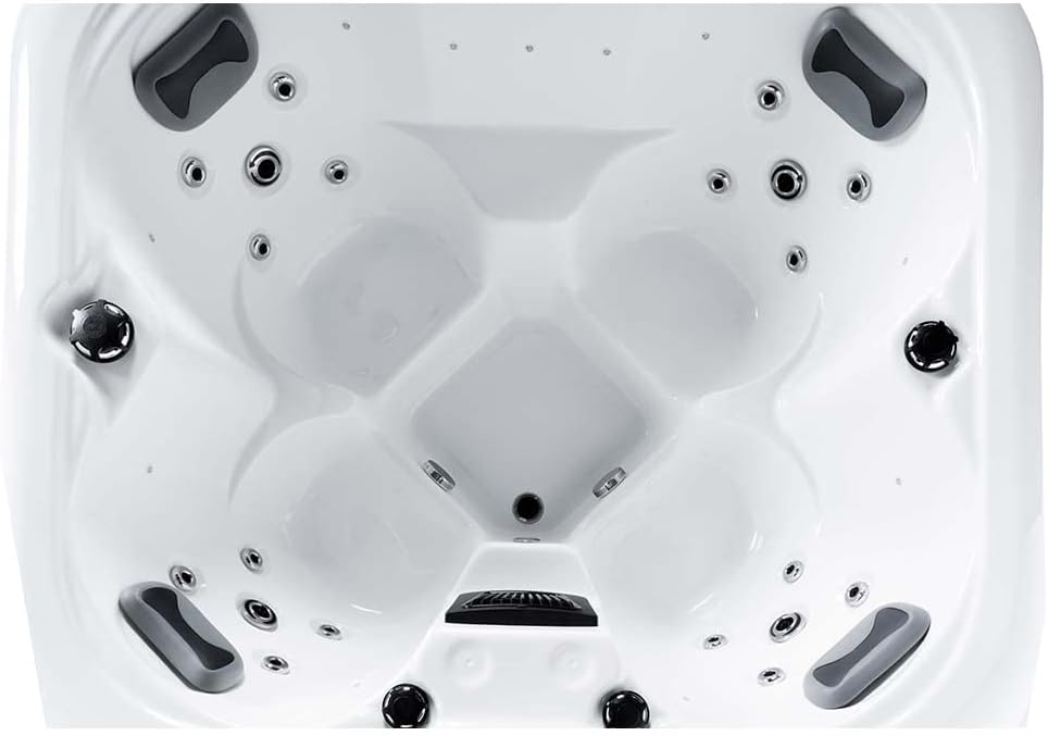 ⭐ Luxus Whirlpools – Home Deluxe – Außenwhirlpool – Sea Star Pure – Maße 180 x 160 x 79 cm – inkl. Heizung, 19 Massagedüsen und 15 Lichtquellen I Außenwhirlpool Spa für 4 Personen – Bild 7