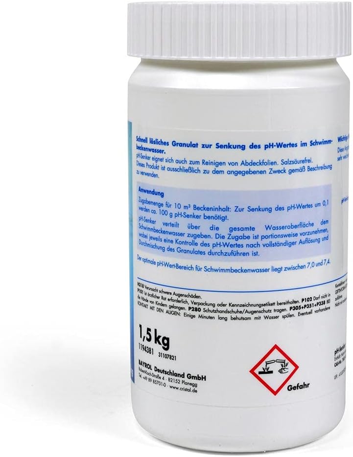 🧼 Zubehör & Pflege – Cristal pH Minus Granules 1.5 kg – Effective pH Reduction for Hot Tubs & Spas – Easy Dosage – Highly Effective & Quick Dissolving – Bild 4