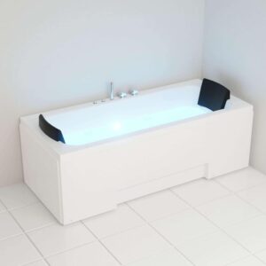 ⭐ Luxus Whirlpools  – Luxuriöses LED-Whirlpool-Badewannen-Set 170 x 75 cm + Hydrojet-Eck-Whirlpool, Modell 2024