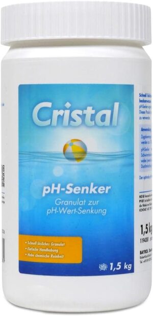 🧼 Zubehör & Pflege – Cristal pH Minus Granules 1.5 kg – Effective pH Reduction for Hot Tubs & Spas – Easy Dosage – Highly Effective & Quick Dissolving