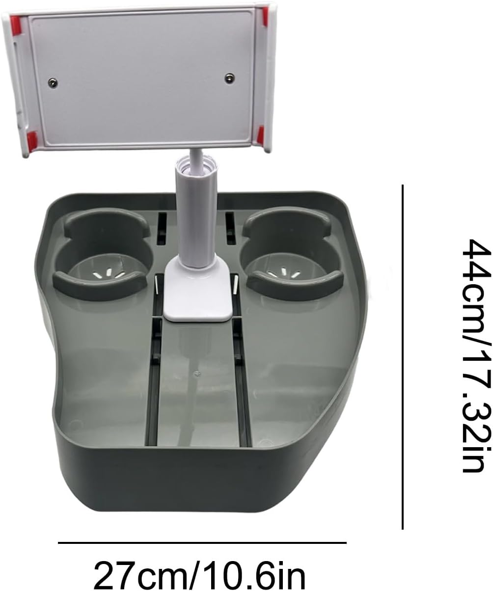 🧊 Whirlpools für Balkon & Terrasse – Handy-Tablett für Pool, robustes Whirlpool-Tablett, rutschfester Getränkehalter für Spa, Pool, Strand, Balkon oder Badezimmer, stabiler Boden, schlankes Design, Auslaufkontrolle, 27 x 27 x 44 cm – Bild 2