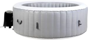 👨‍👩‍👧‍👦 Whirlpools für Familien & Gruppen – Spa NEUER tragbarer aufblasbarer Whirlpool für 6 Personen, Grau
