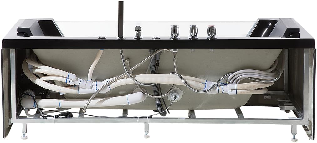 ⭐ Luxus Whirlpools – Balneo-Badewanne Samana mit Massagefunktion Schwarz – Bild 7