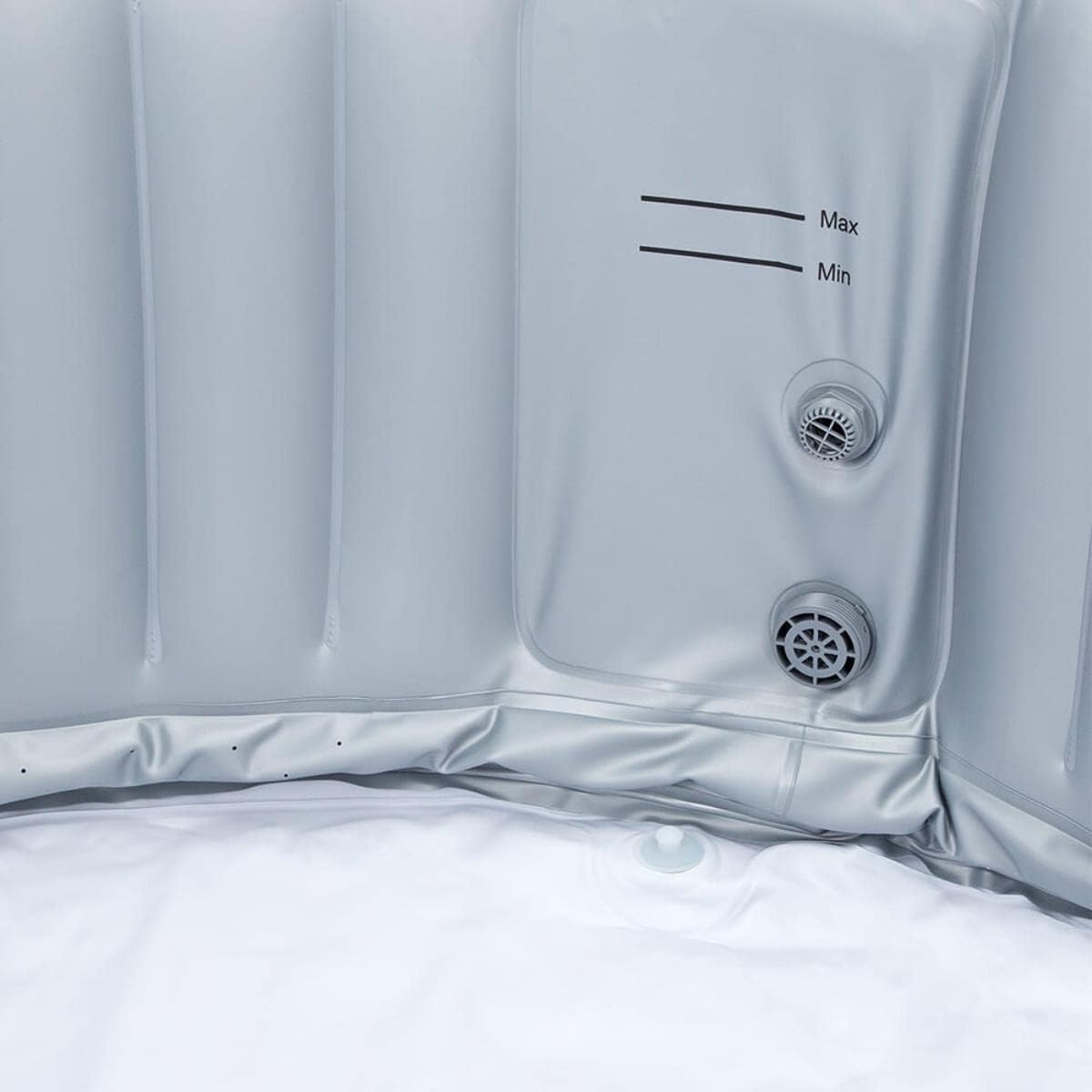 ⭐ Luxus Whirlpools – Aufblasbarer Whirlpool St. Moritz Splash – Betongrau – Luxus-Spa-Pool für 6 Personen – 130 Düsen, 40 °C Heizung, Terrasse und Garten – Bild 8