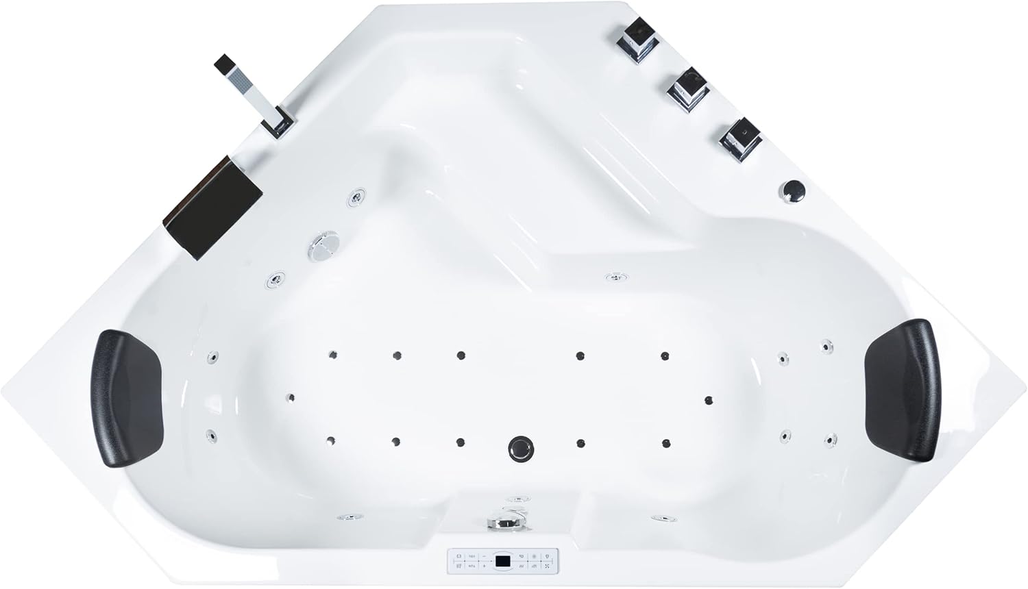 ⭐ Luxus Whirlpools – Classic Indoor Corner Whirlpool Bath Capri with 24 Massage Jets, Waterfall, LED Ambience, Touch Panel, Bluetooth and Radio – Bild 2