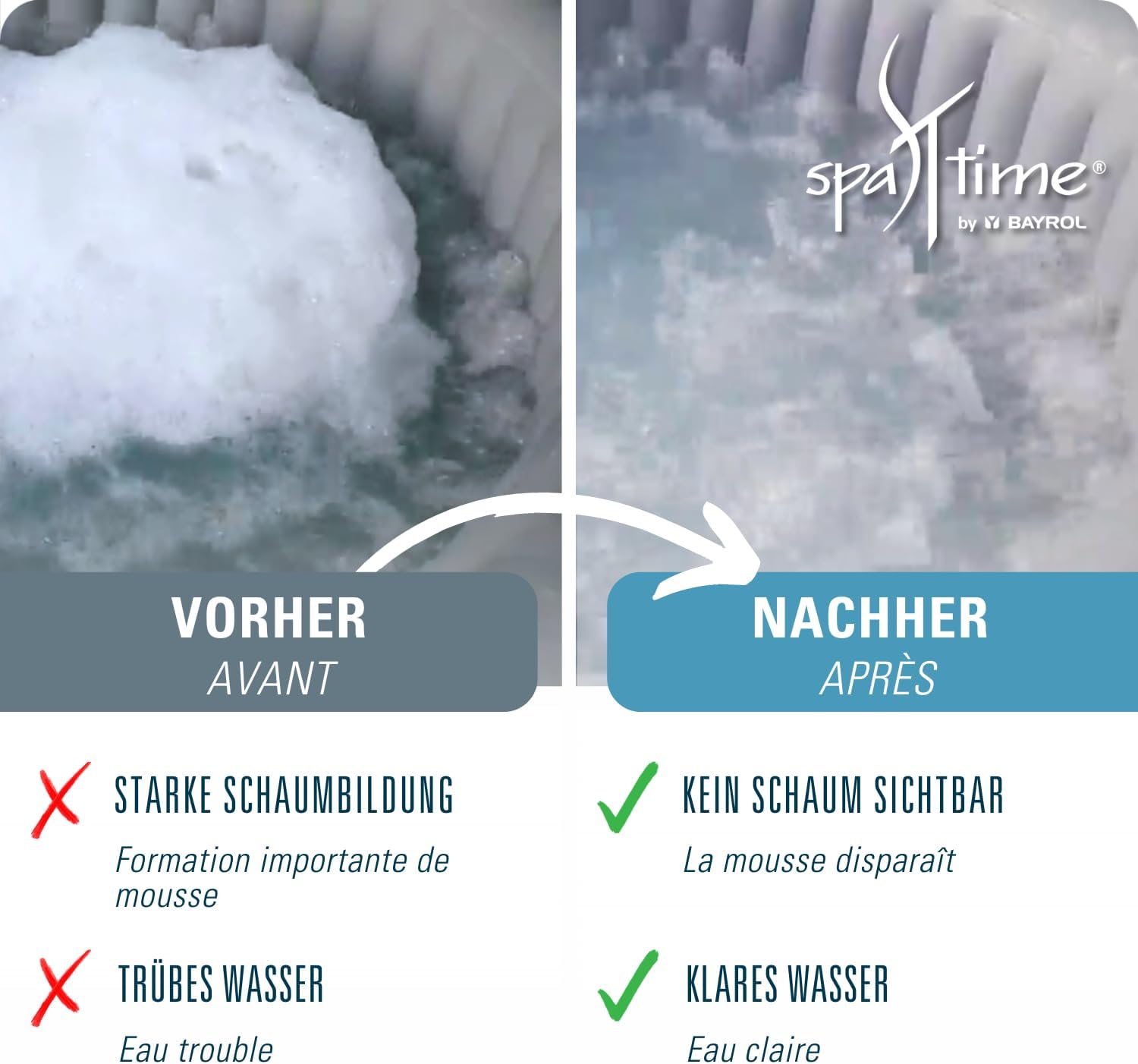 🧼 Zubehör & Pflege – SpaTime by Bayrol - Schaum-Ex Foam Remover, 1 Litre - Defoamer for Spa/Whirlpool, Removes Unsightly Foam – Bild 2