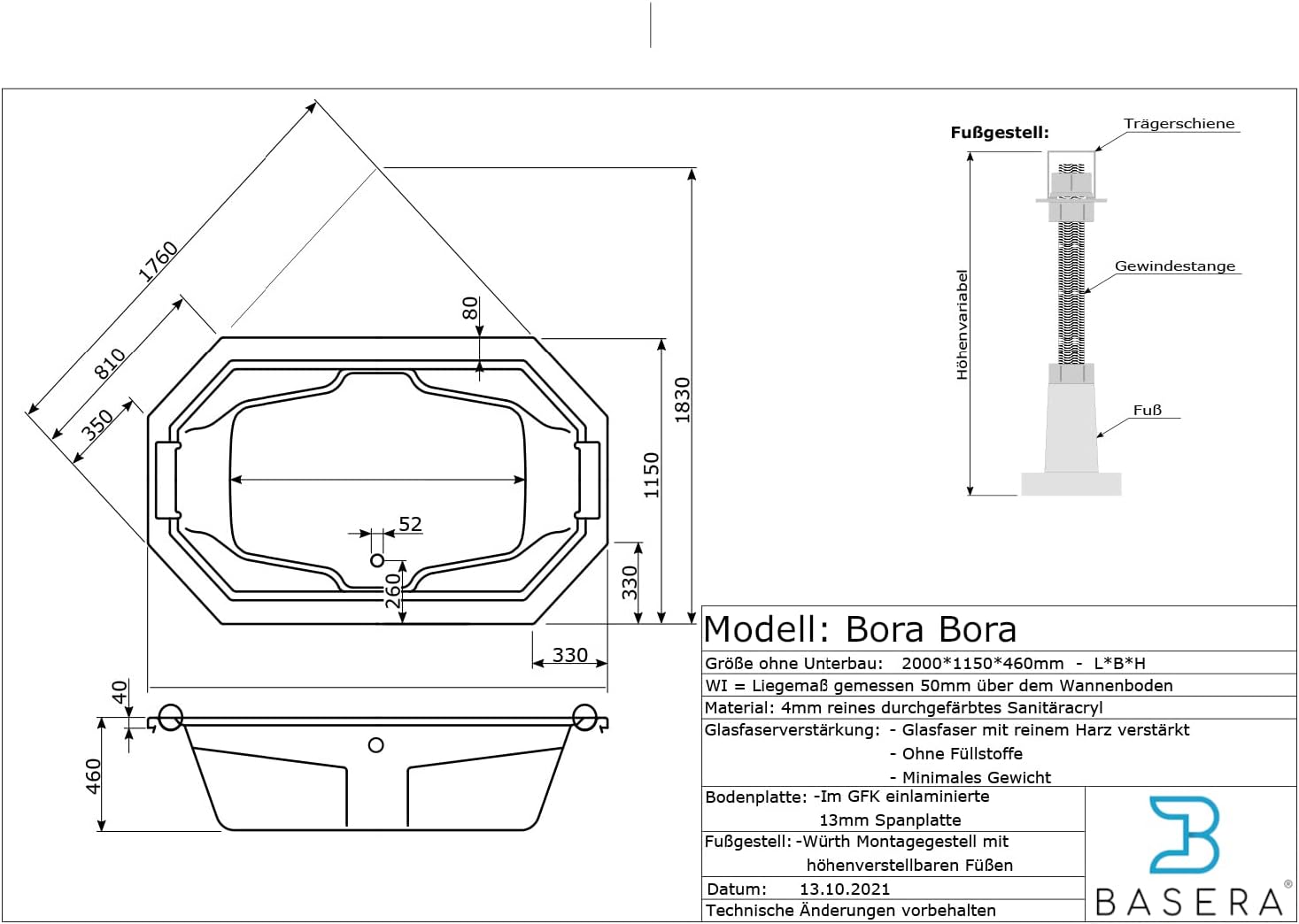🧊 Whirlpools für Balkon & Terrasse – Premium Indoor-Sockel-Whirlpool-Badewanne Bora Bora 200 x 115 cm mit 24 Massagedüsen, Heizung, Ozongenerator, Bodenabsaugung, Wasserfall, LED-Ambiente, Touchpanel, Bluetooth, Radio – Bild 5
