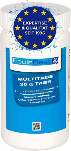 🧼 Zubehör & Pflege – POOLSBEST 1 kg Mini - Multitabs 5-in-1 20 g Tablets - Mini Chlorine Tablets for Pools