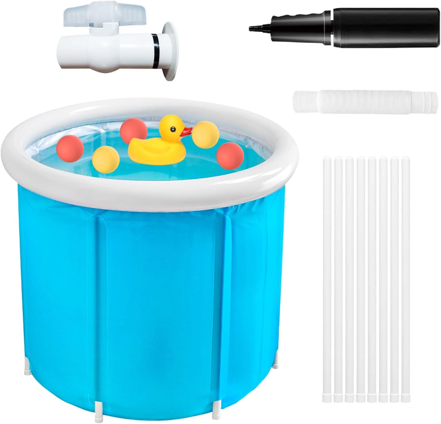 👨👩👧👦 Whirlpools für Familien & Gruppen – Tragbare Badewanne, separate Spa-Badewanne mit Heizung, große Badewanne, wasserdichte Badewanne, für Reisen, Camping, Garten, Hof, Zuhause, Strand, Familie