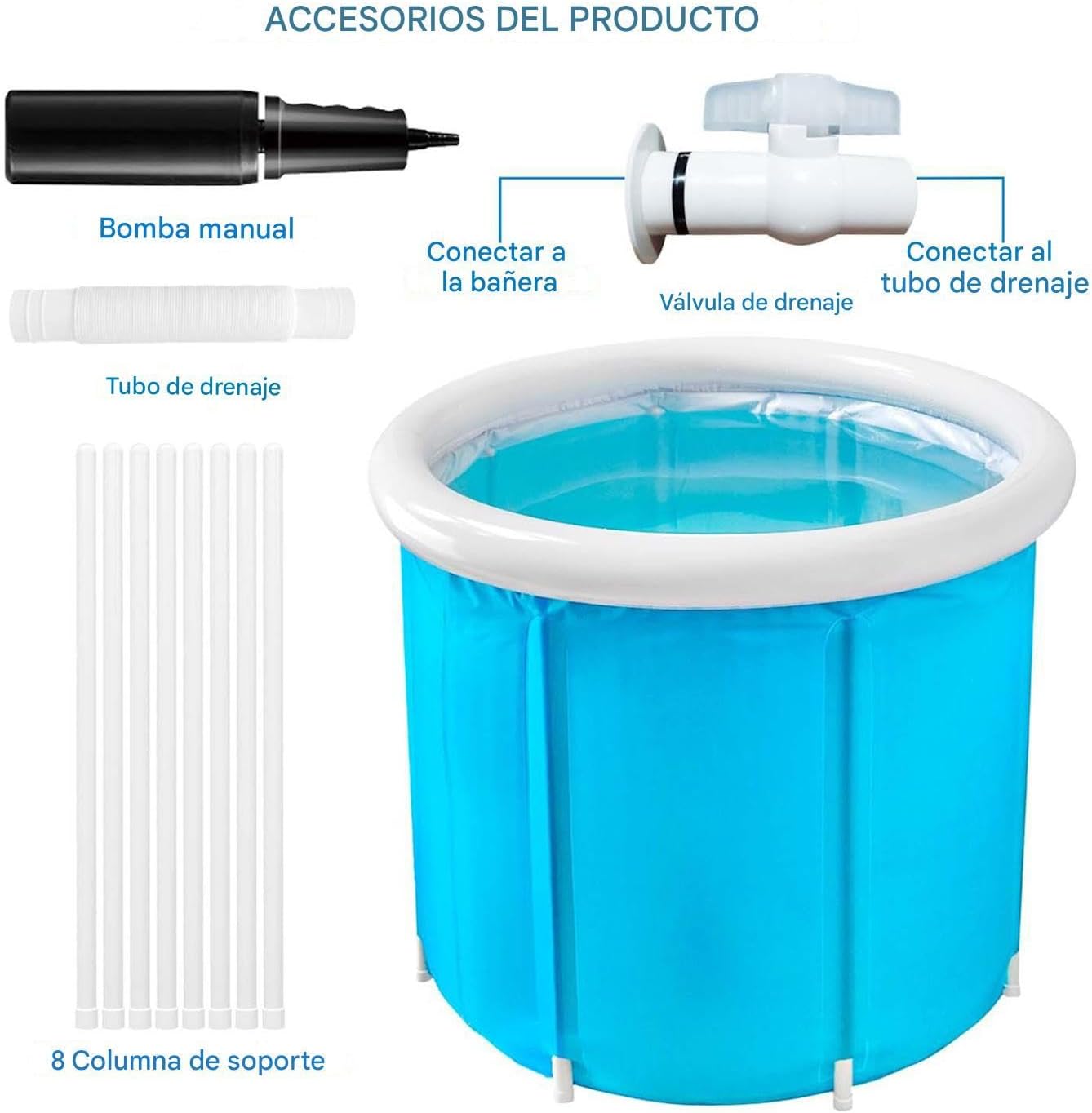👨👩👧👦 Whirlpools für Familien & Gruppen – Tragbare Badewanne, separate Spa-Badewanne mit Heizung, große Badewanne, wasserdichte Badewanne, für Reisen, Camping, Garten, Hof, Zuhause, Strand, Familie – Bild 4