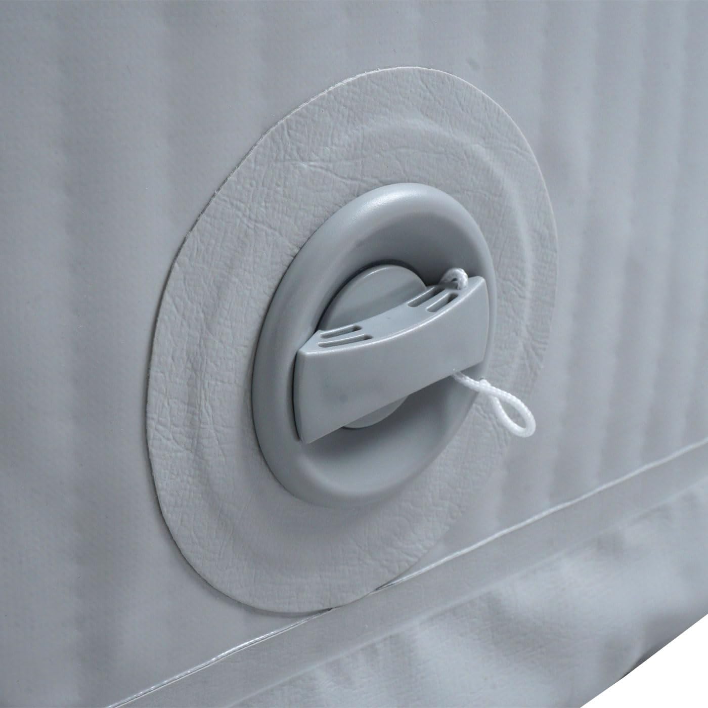 👨👩👧👦 Whirlpools für Familien & Gruppen – Mendler Whirlpool HWC-N97 Ersatzpool für 5 Personen, Innen-/Außenaufblasbar, PVC-laminiert, quadratisch 180 cm, Grau/Blau – Bild 5