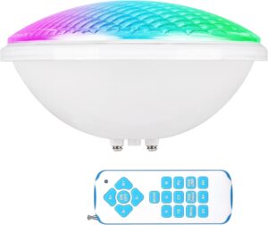 ⭐ Luxus Whirlpools – COOLWEST LED Poolbeleuchtung, 54W RGB Poolbeleuchtung Par56 Unterwasser LED, 12V AC/DC Poolleuchte, IP68 Wasserdicht mit Fernbedienung für Badewanne, Pool oder Spa