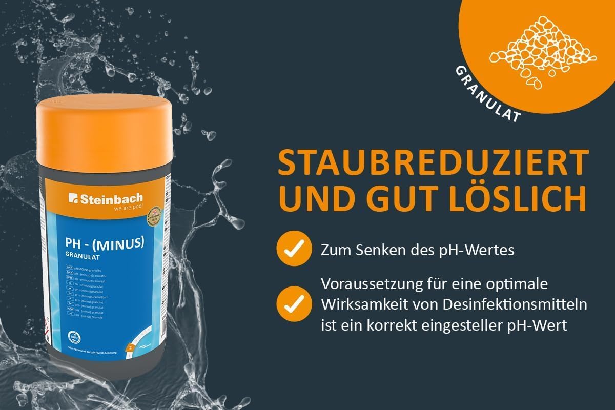 🧼 Zubehör & Pflege – STEINBACH Water Care Starter Set, Pool Chlorine Starter Set for Beginners, Mini Multitabs, Crystal Clear, Dosing Float, Test Kit, pH Lowering & Chlorine Granules, Pool Accessory Set for Beginners – Bild 5