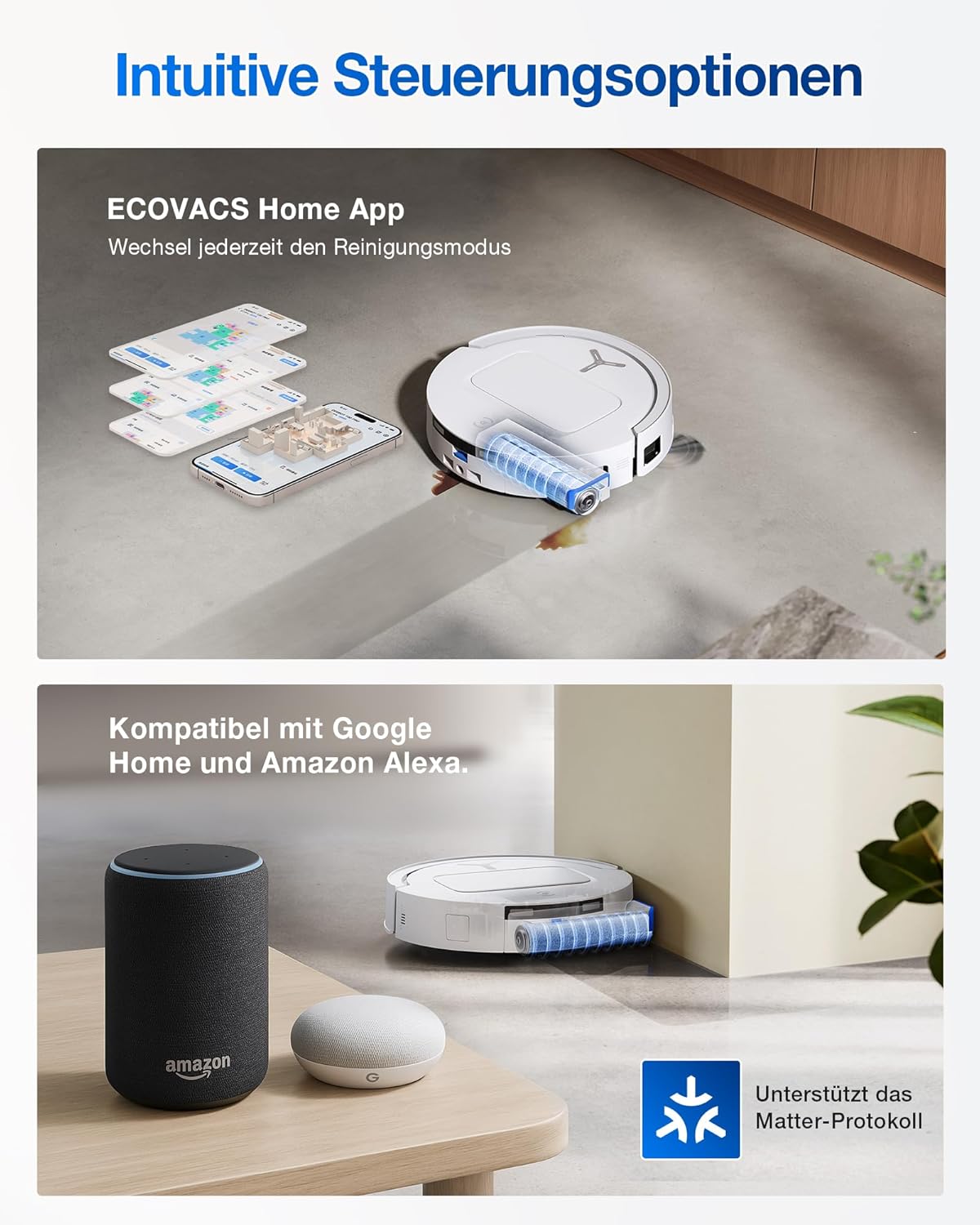 🧼 Zubehör & Pflege – ECOVACS Deebot T80 OMNI Robot Vacuum Cleaner with Mop Function, 18,000 Pa, Ozmo Roller Mop Roller with Continuous Fresh Water Self-Cleaning, ZeroTangle 3.0, Mop Wash with 40-75°C Hot Water, White – Bild 8
