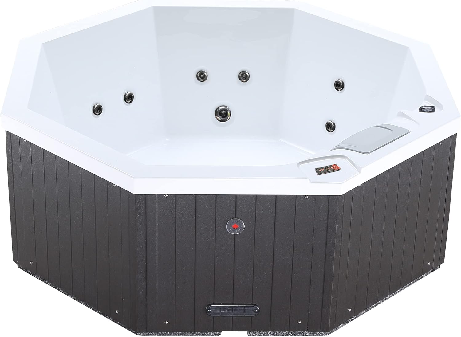 ⭐ Luxus Whirlpools – CANADIAN SPA CO. Muskoka UV Outdoor-Whirlpool für 6 Personen, 188 x 188 x 73 cm, achteckig, mit Abdeckung, LED-Beleuchtung, Heizung und 14 Hydrotherapiedüsen, ganzjährige Nutzung – Bild 2