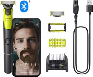 ⭐ Luxus Whirlpools  – Philips OneBlade 360 ​​mit Konnektivität Face+Body, Elektrischer Bartschneider, Rasierer und Body Groomer mit 360-Klingen-Technologie, 360-Klinge, 5in1 verstellbarer Kamm, Body Kit, (Modell QP4631/30)