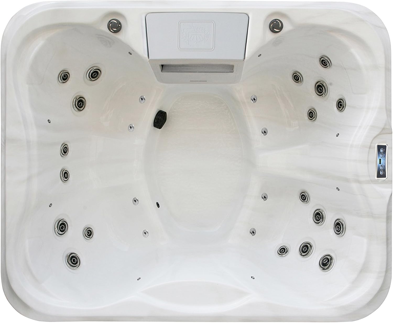 👨👩👧👦 Whirlpools für Familien & Gruppen – Jet-Line® Outdoor Spa Villa Felicia, 2150 x 1800 x 820 mm, 4 Personen, Balboa- oder Gecko-Markentechnologie, LED-Unterwasserbeleuchtung, 27 Düsen