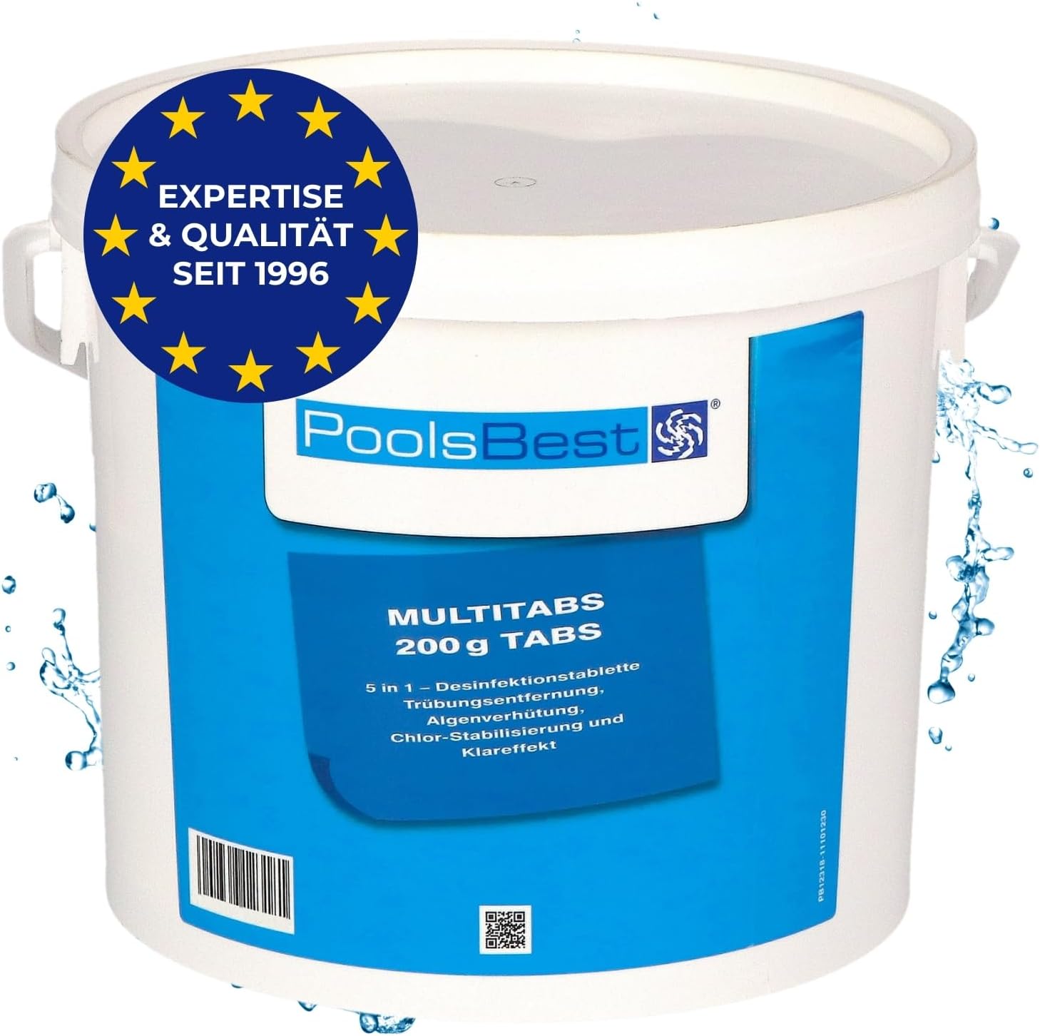 🧼 Zubehör & Pflege – PoolsBest 5 kg Chlorine Multitabs 5 in 1 I 200 g Chlorine Tablets for Pool I Slow Dissolving Chlorine Tablets for Pool Care I Long-Term Tabs as Pool Cleaning Agent for Disinfection I Pool Accessories