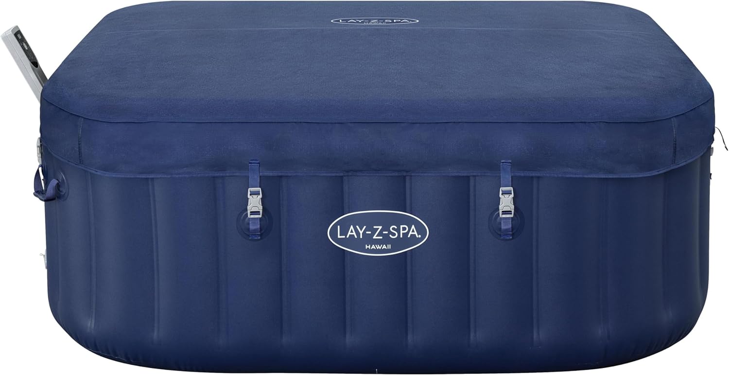 ⭐ Luxus Whirlpools – Bestway Lay-Z-SPA Hawaii AirJet Energiespar-Whirlpool mit App-Steuerung + integrierter UltraFit-Pumpeneinheit, für 6 Personen, 180 x 180 x 71 cm, Kobaltblau – Bild 3