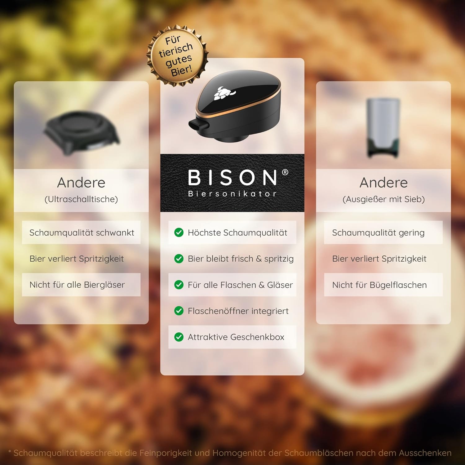 🎯 Whirlpool Gadgets – BISON Beer Sonicator | Ultrasonic Bottle Attachment for Beer Like Freshly Tapped | Gifts for Men – Bild 6